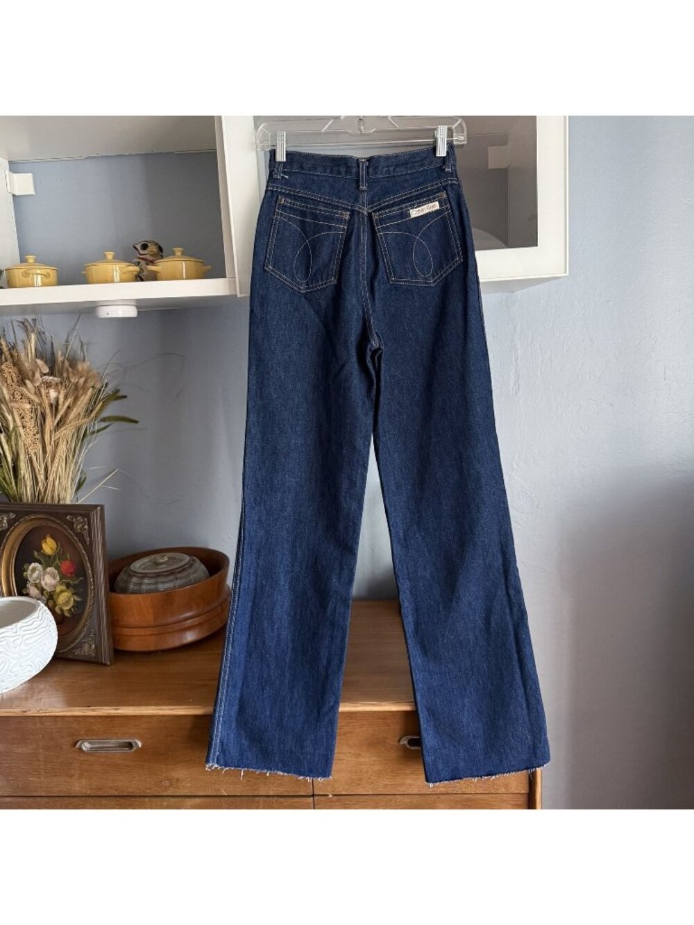 Vintage 80’s Calvin Klein High Rise Straight Jeans Dark Indigo